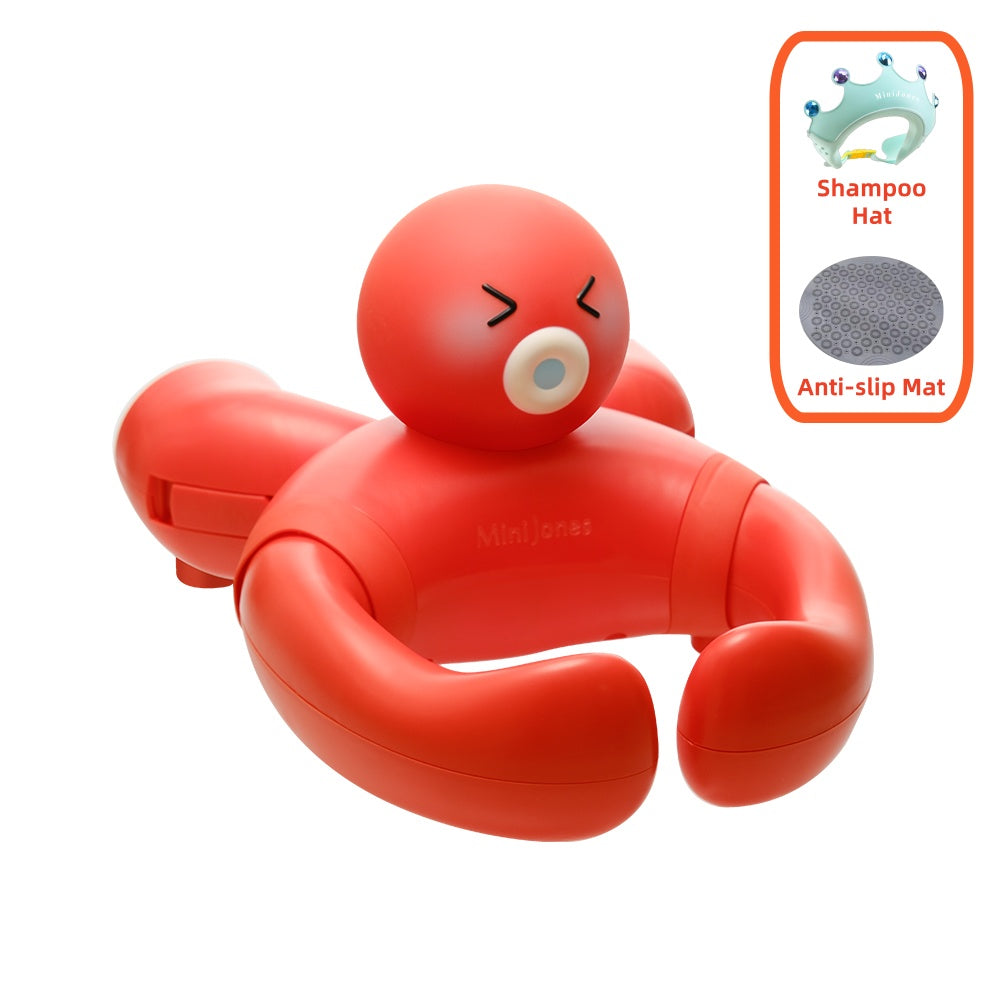 MiniJones Baby Bath Stand Suction Cup Wall-Mounted Adjustable Width Portable Standing Shower Holder SNUGYZ