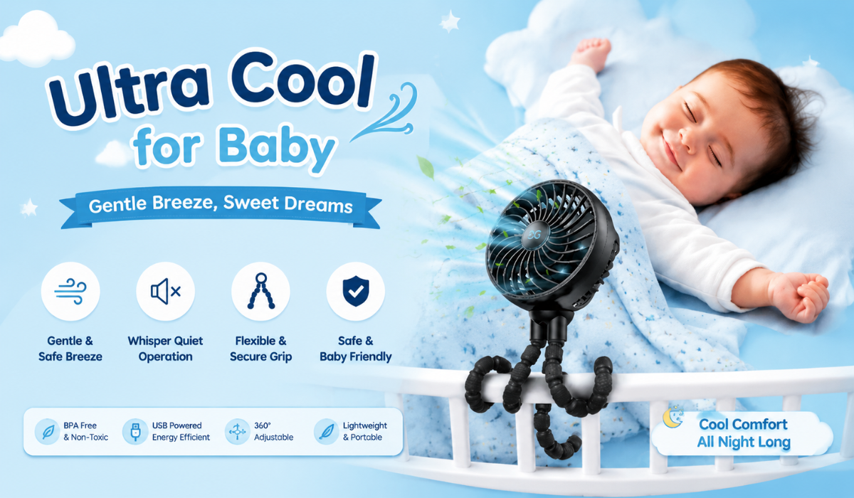 Battery Operater Stroller Fan