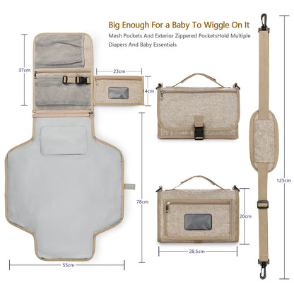 Portable Diaper Changing Pad Station - Folding Diaper Mat for Newborn