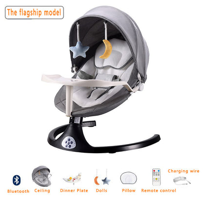 Electric Baby Swing For Infants - Portable Bluetooth Baby Rocker