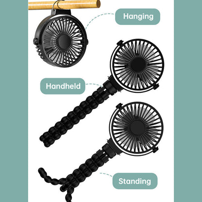 Battery Operated Stroller Fan Rechargeable Flexible Tripod