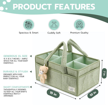 Diaper Caddy Organizer | Portable Nursery Storage