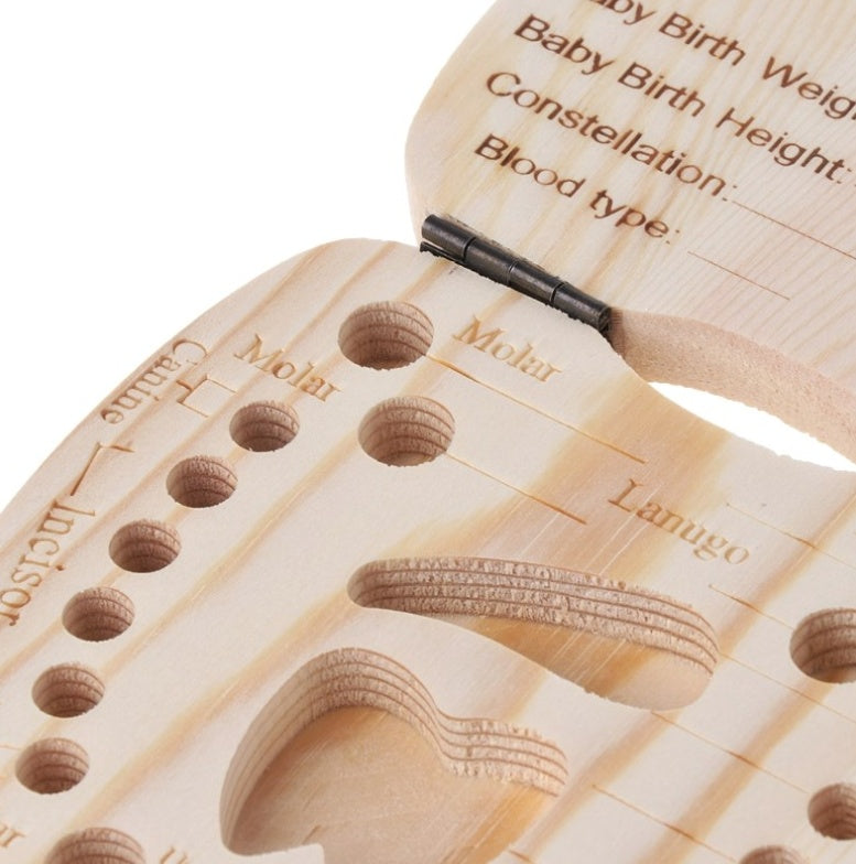 Wooden baby milestone chart with Baby Keepsake Box 