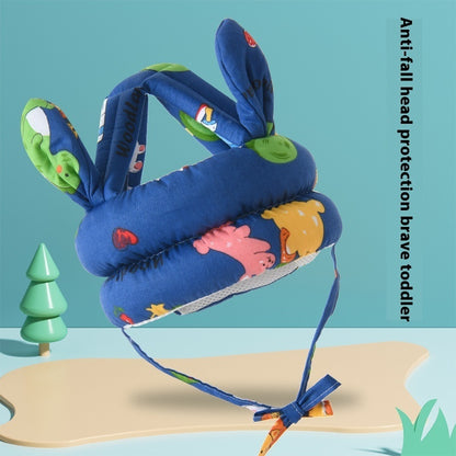 Baby head protector helmet with soft padded bunny ear 