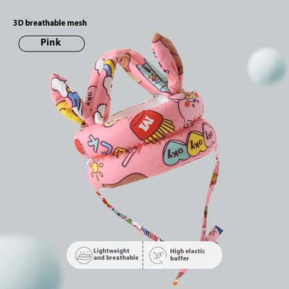 Baby head protector helmet with soft padded bunny ear 