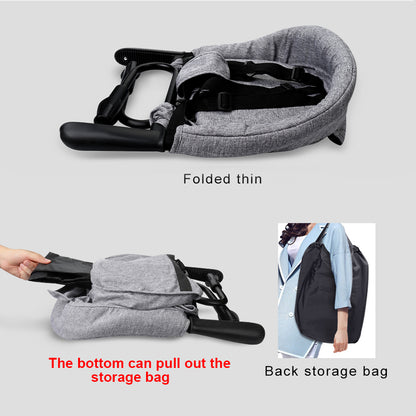 Foldable baby chair with storage bag 