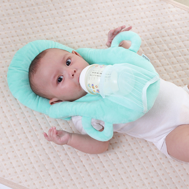 Teal Owl Feeding Pillow