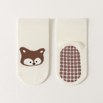Non slip baby socks, animal print