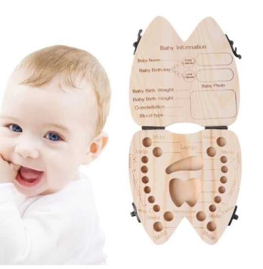 Wooden Baby Memory Box for Teeth