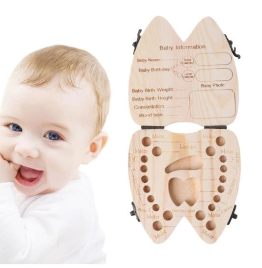 Wooden Baby Memory Box for Teeth