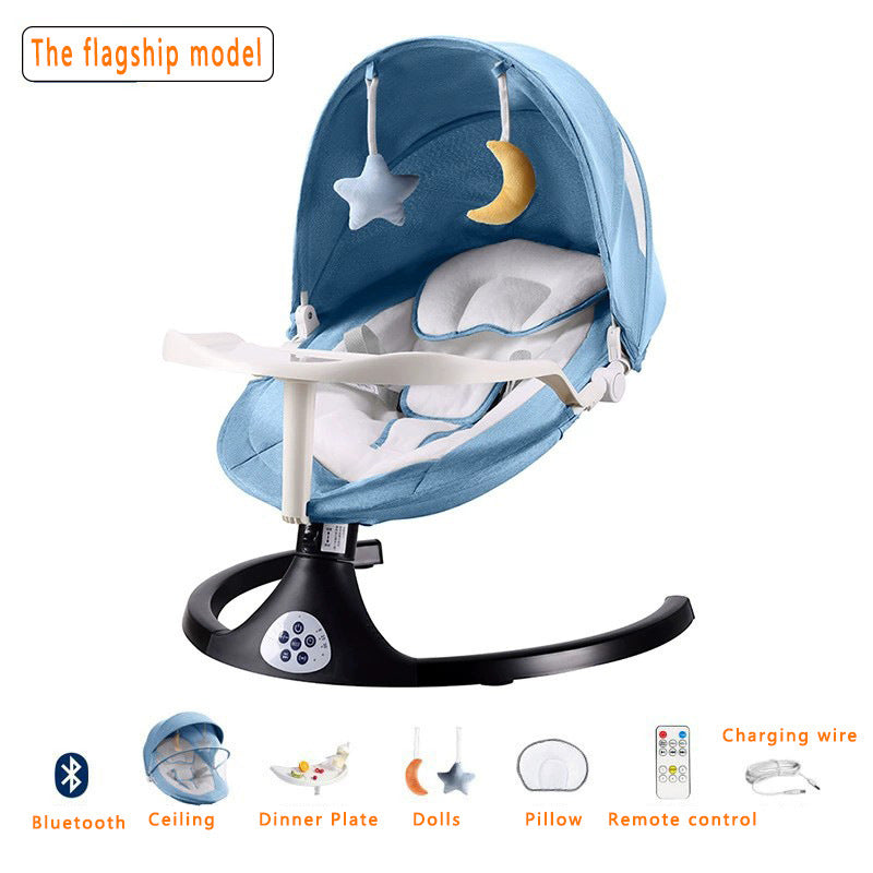 Electric Baby Swing For Infants - Portable Bluetooth Baby Rocker