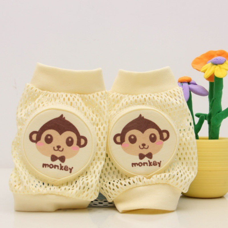 Yellow mesh baby knee pads