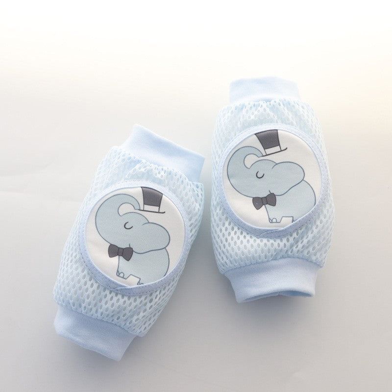  Blue baby knee pads elephant gentleman print