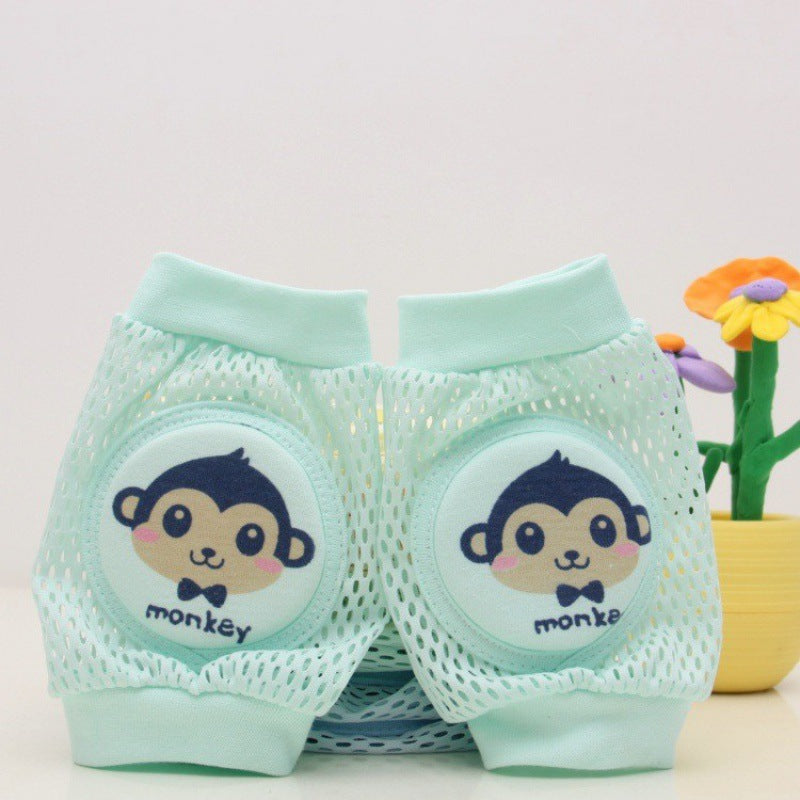  Mint baby knee pads monkey print