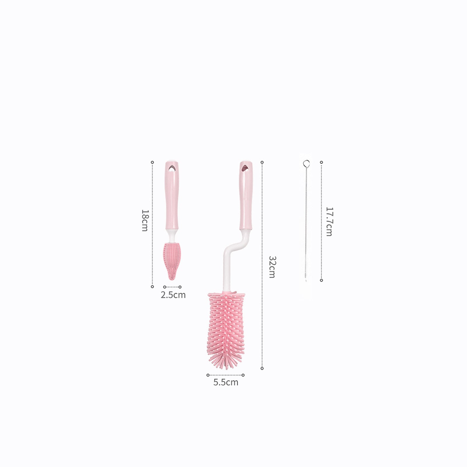 Bottle brush set of 2 with nipple and bottle cleaning heads