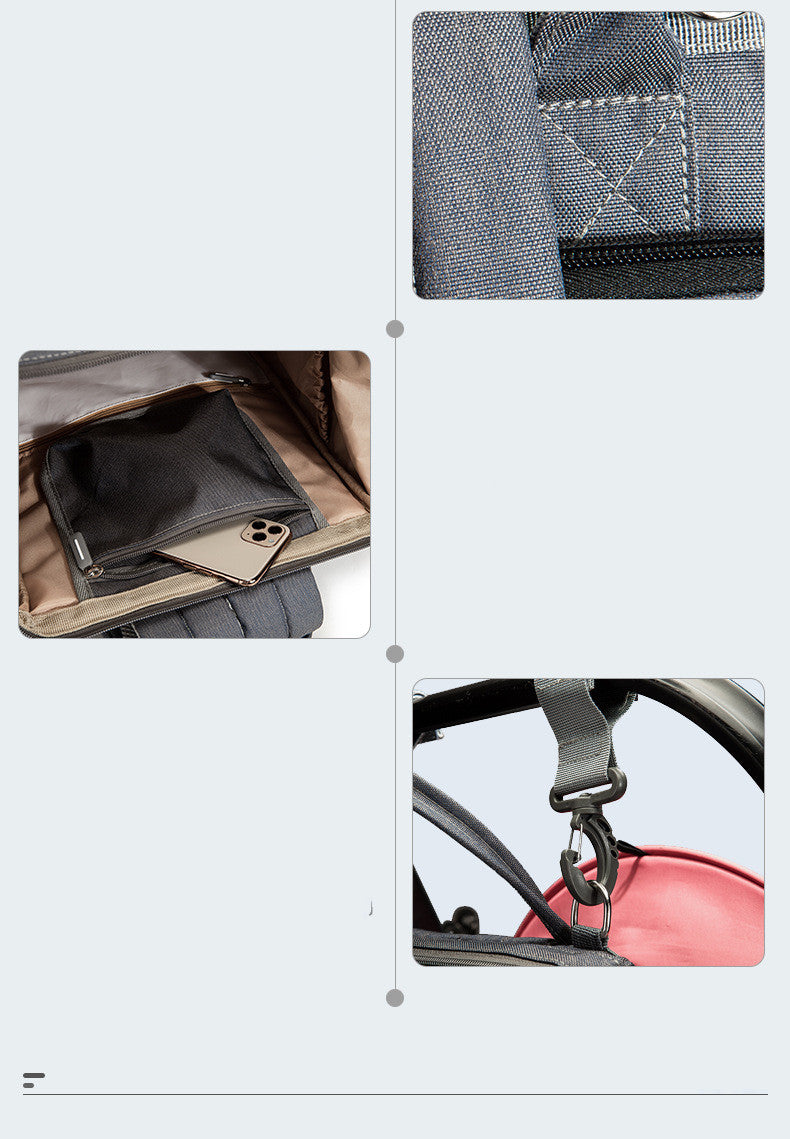  Interior compartments of diaper bag backpack 