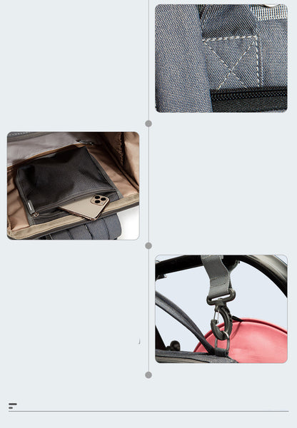  Interior compartments of diaper bag backpack 