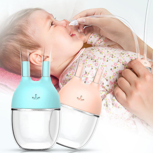 Baby nasal aspirator for safe and gentle nose cleaning