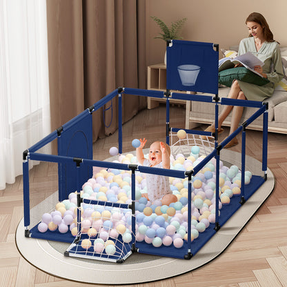 Large infant playpen with ball pit