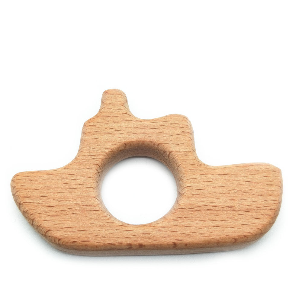 Beech wood baby teether to match a nursery theme