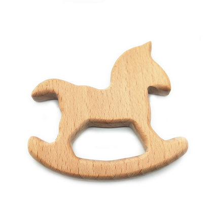 Durable beech wood molar stick teether for daily chewing
