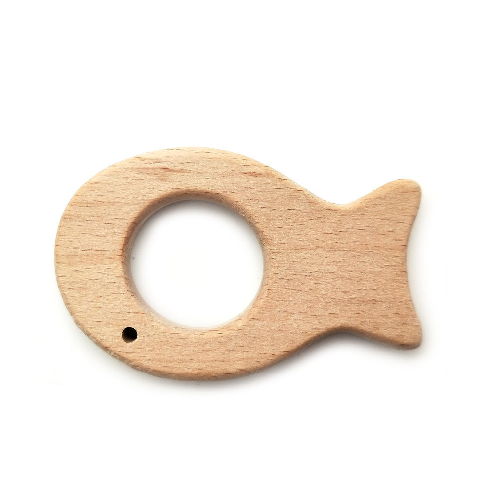 Beech wood molar stick teething toy for babies