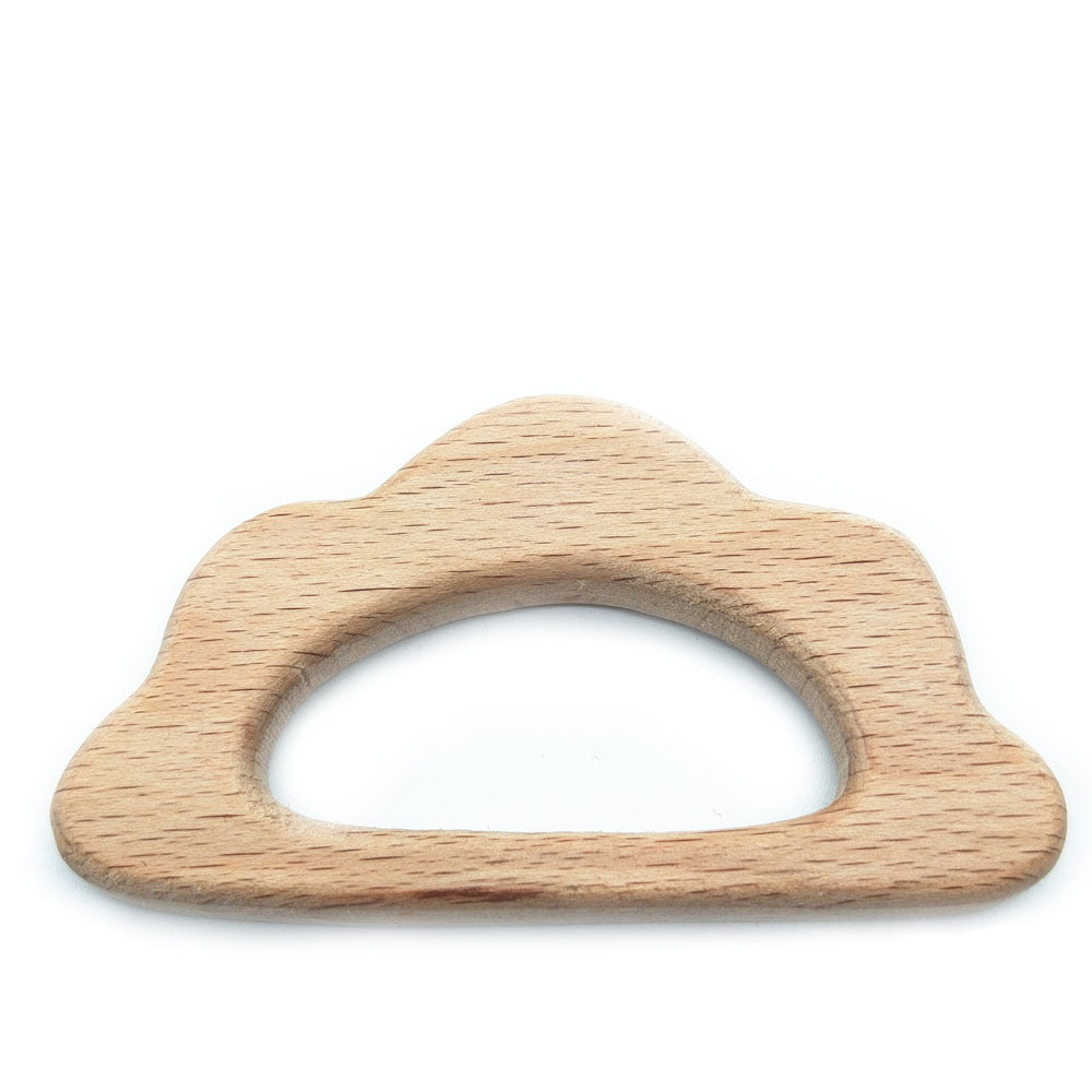 Lightweight beech wood teether easy for baby to grip