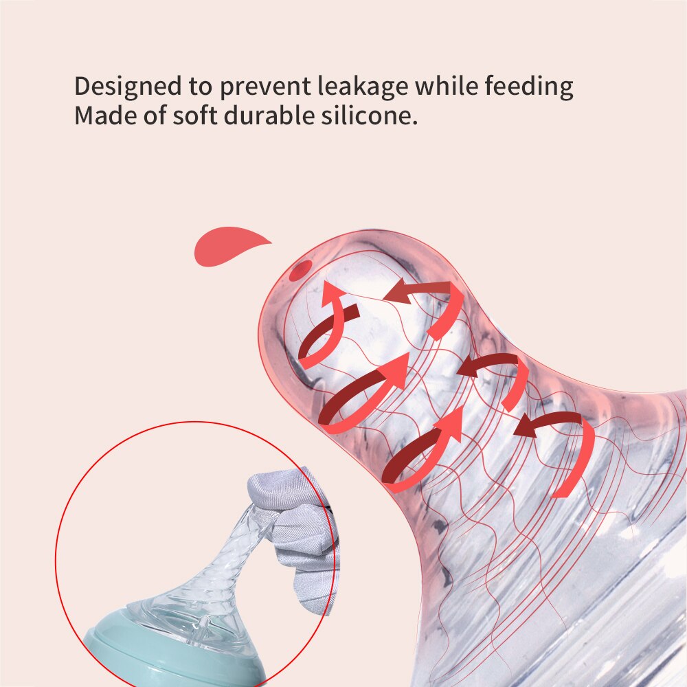 Baby bottle with two ergonomic side handles for easy grip