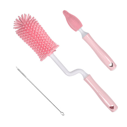 Bottle cleaning brush set shown next to retail packaging