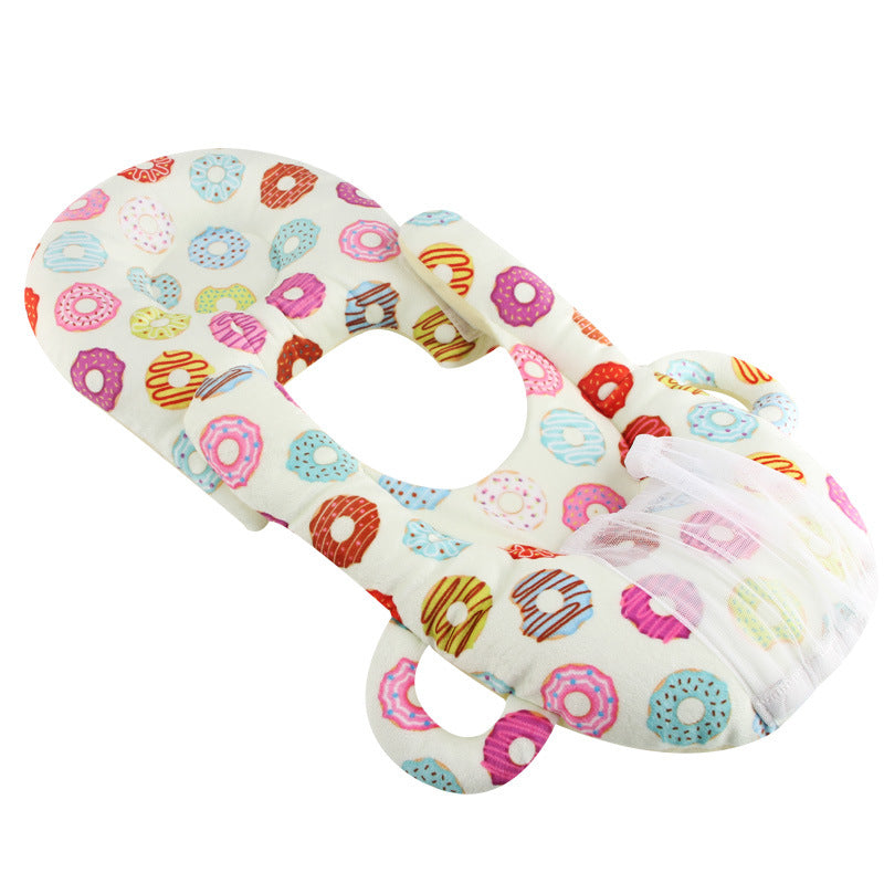 Teal Owl Feeding Pillow