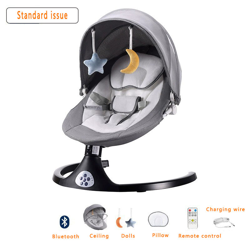 Electric Baby Swing For Infants - Portable Bluetooth Baby Rocker