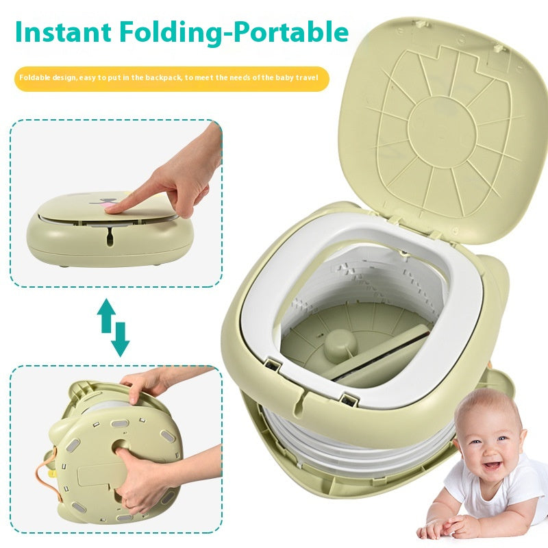 Portable baby potty chair folding flat for travel