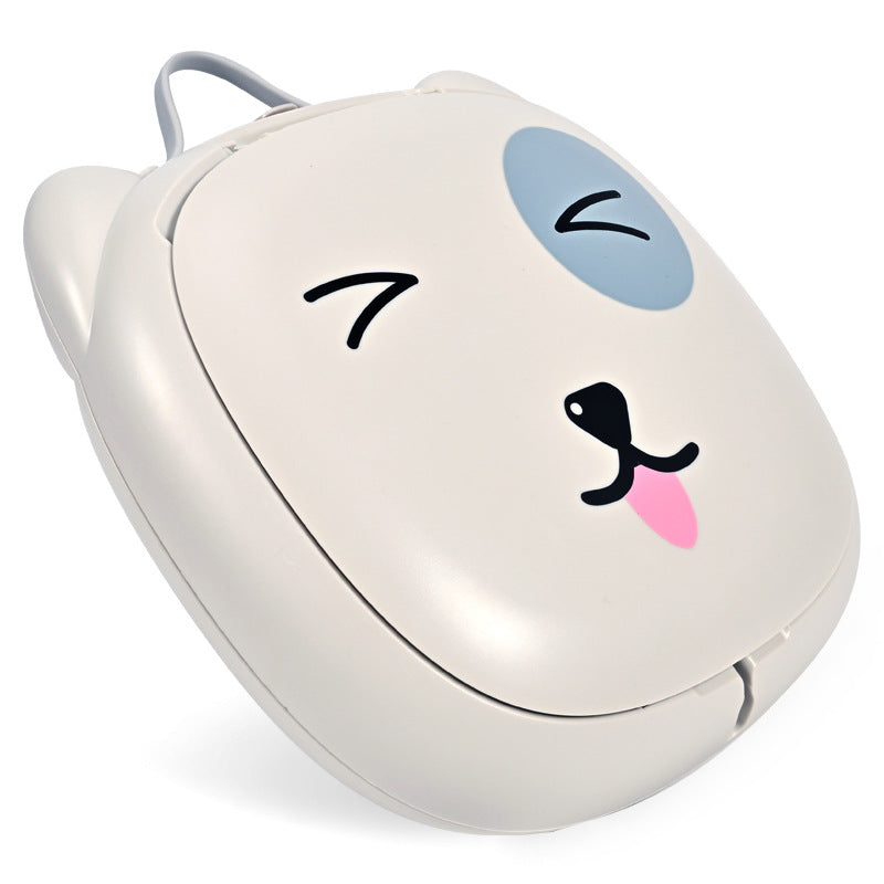  Foldable potty chair closed with cute animal-face design