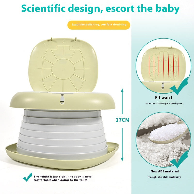Foldable baby potty chair with ergonomic fit and ABS material