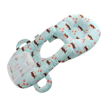 Teal Owl Feeding Pillow