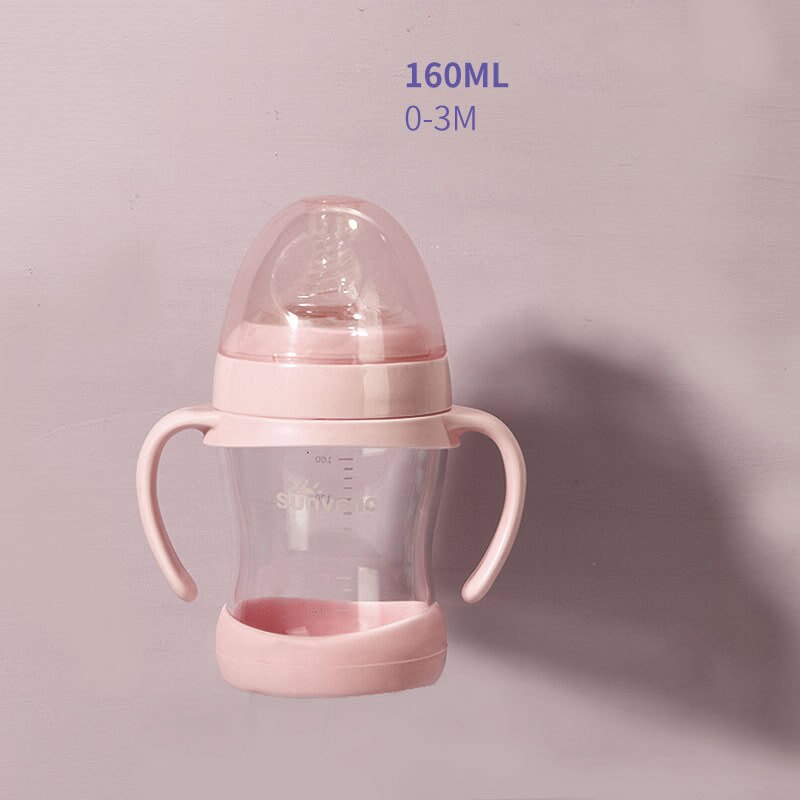 Close-up of soft dome-shaped nipple on baby feeding bottle