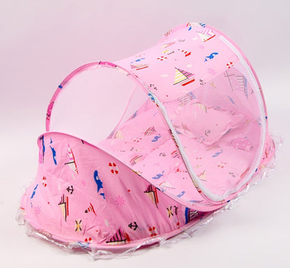 Pop-up baby tent with mosquito netting 