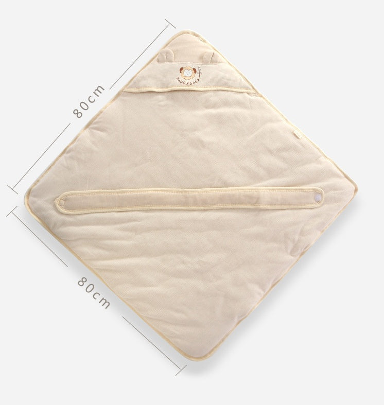 Baby swaddle wrap folded and ready for storage 