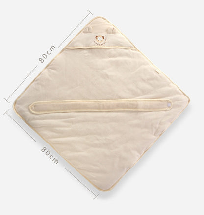 Baby swaddle wrap folded and ready for storage 