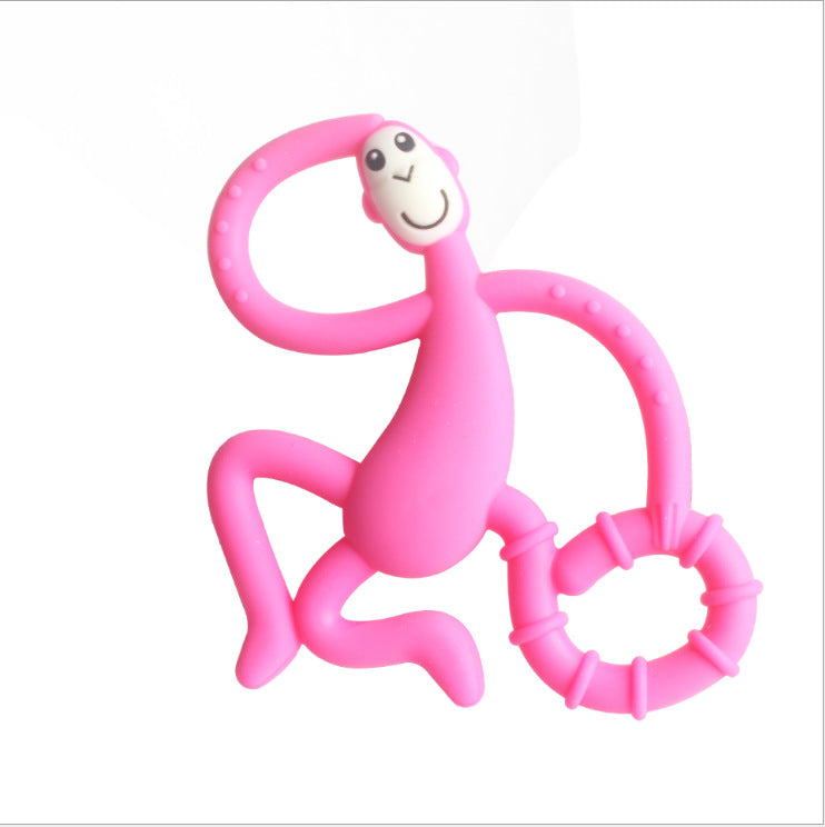 Pink monkey-shaped toy on