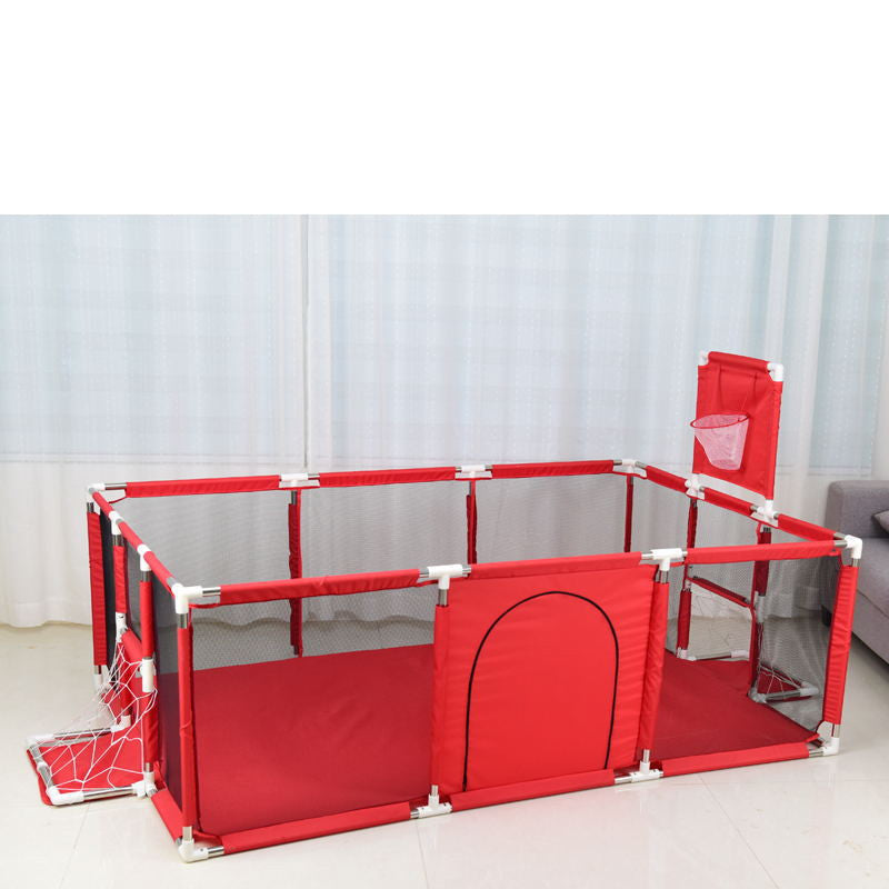 Portable playpen for infants, red variant