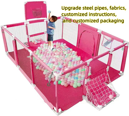 Portable playpen for infants, pink variant
