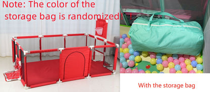 Infant playpen, mom and baby scene