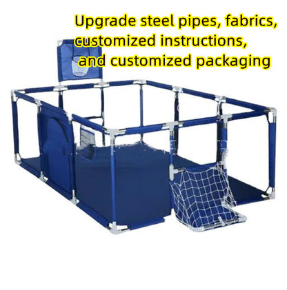 Infant playpen with balls, blue color
