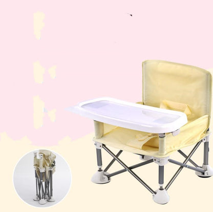 Portable high chair yellow folding booster seat