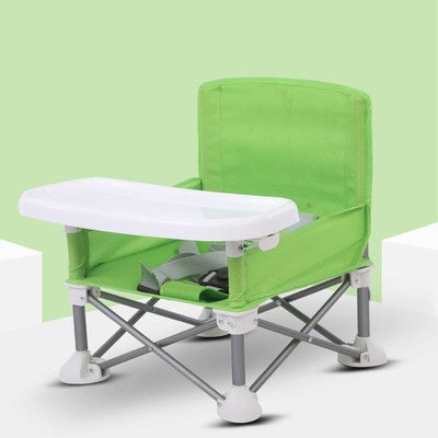Portable high chair green folding booster seat