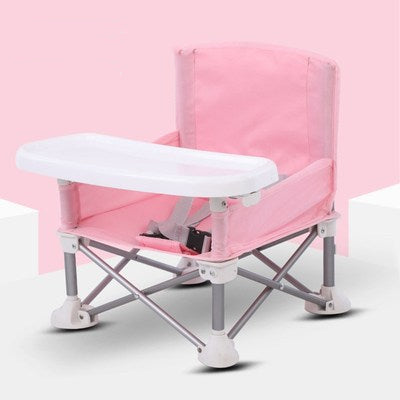Portable high chair pink folding booster seat