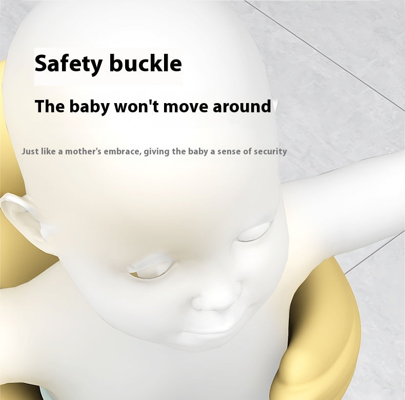 Illustration of a safety belt buckle with text on a white background