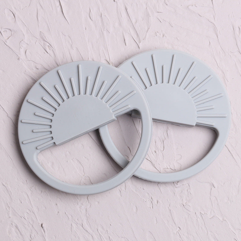 Terracotta silicone sun teether toy, set of two