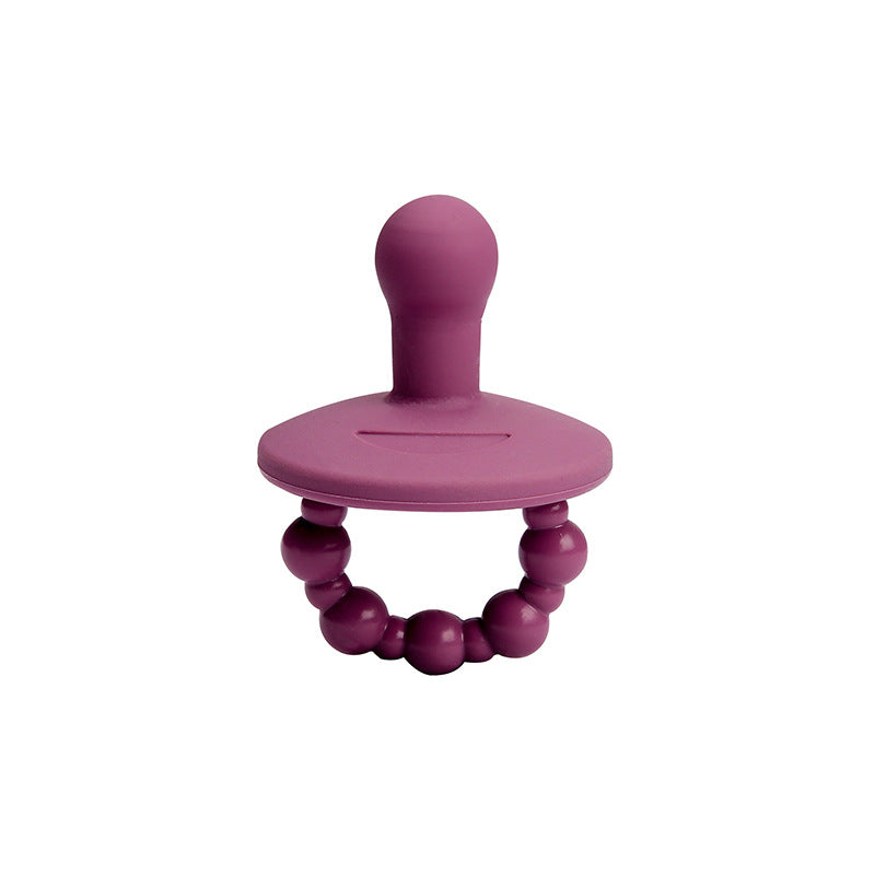 One piece silicone pacifier with no seams, molded design